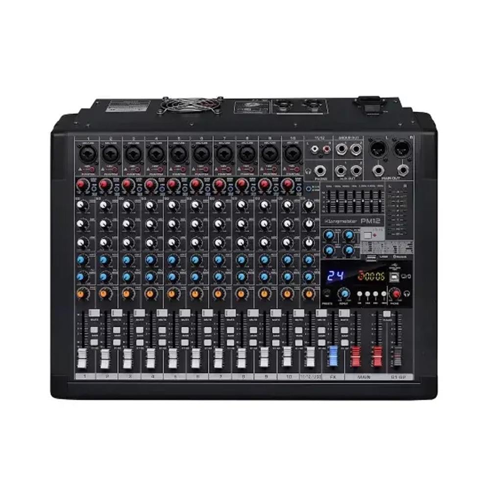 KLANGMEİSTER M12 12 KANALLI 24 DSP EFEKTLİ ÇİFT AUXLU DECK MİKSER