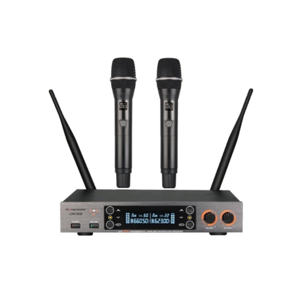 KLANGMEİSTER UW-102EE ÇİFT EL 200 KANALLI UHF TELSİZ MİKROFON