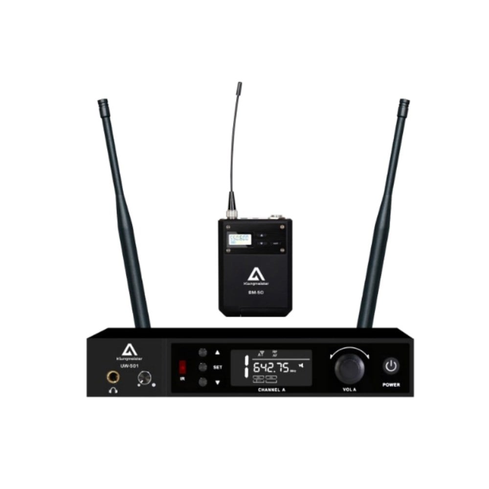 KLANGMEİSTER UW-501Y TEK YAKA 100 KANAL UHF UZUN MENZİLLİ TELSİZ MİKROFON