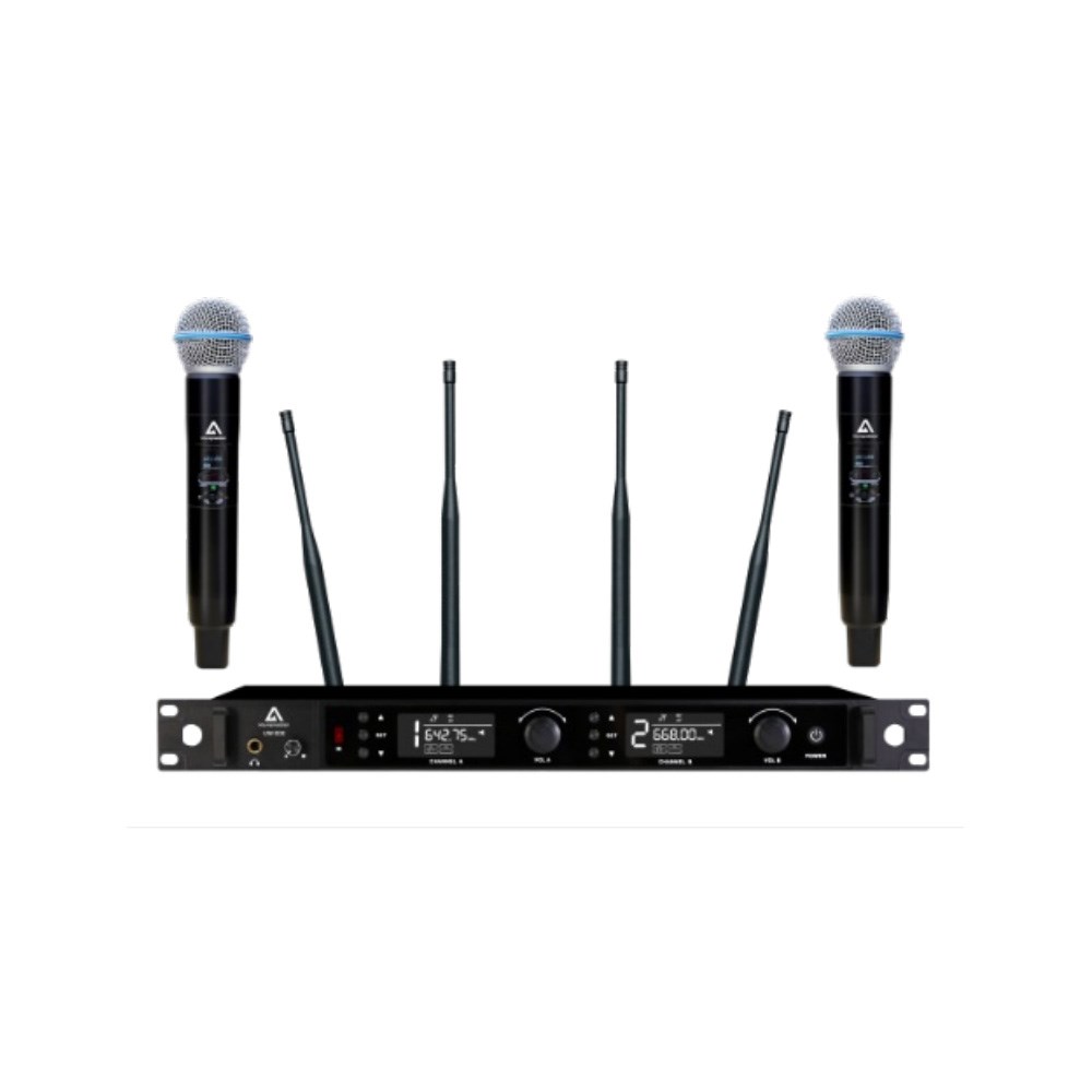 KLANGMEİSTER UW-502EE ÇİFT EL 2X100 KANAL UHF UZUN MENZİLLİ TELSİZ MİKROFON