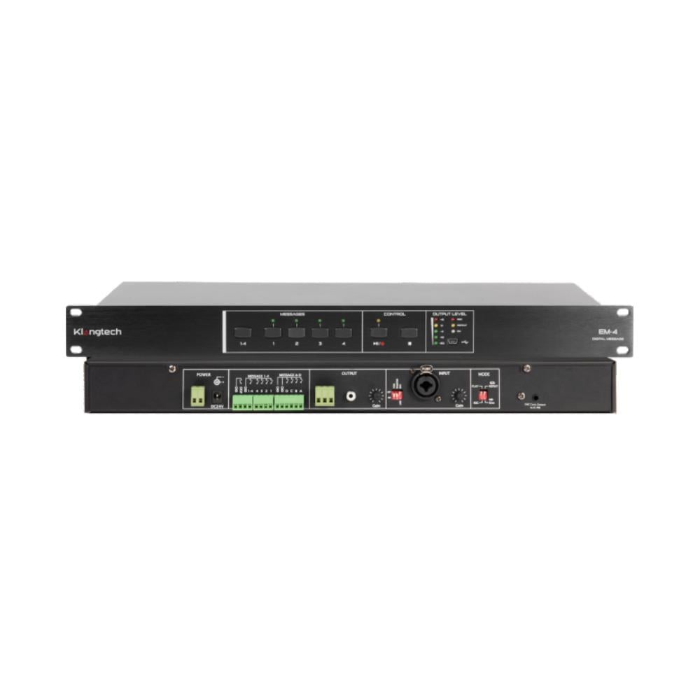 KLANGTECH EM-4 8 KANAL 8 KANAL ACİL MESAJ KAYIT ÜNİTESİ