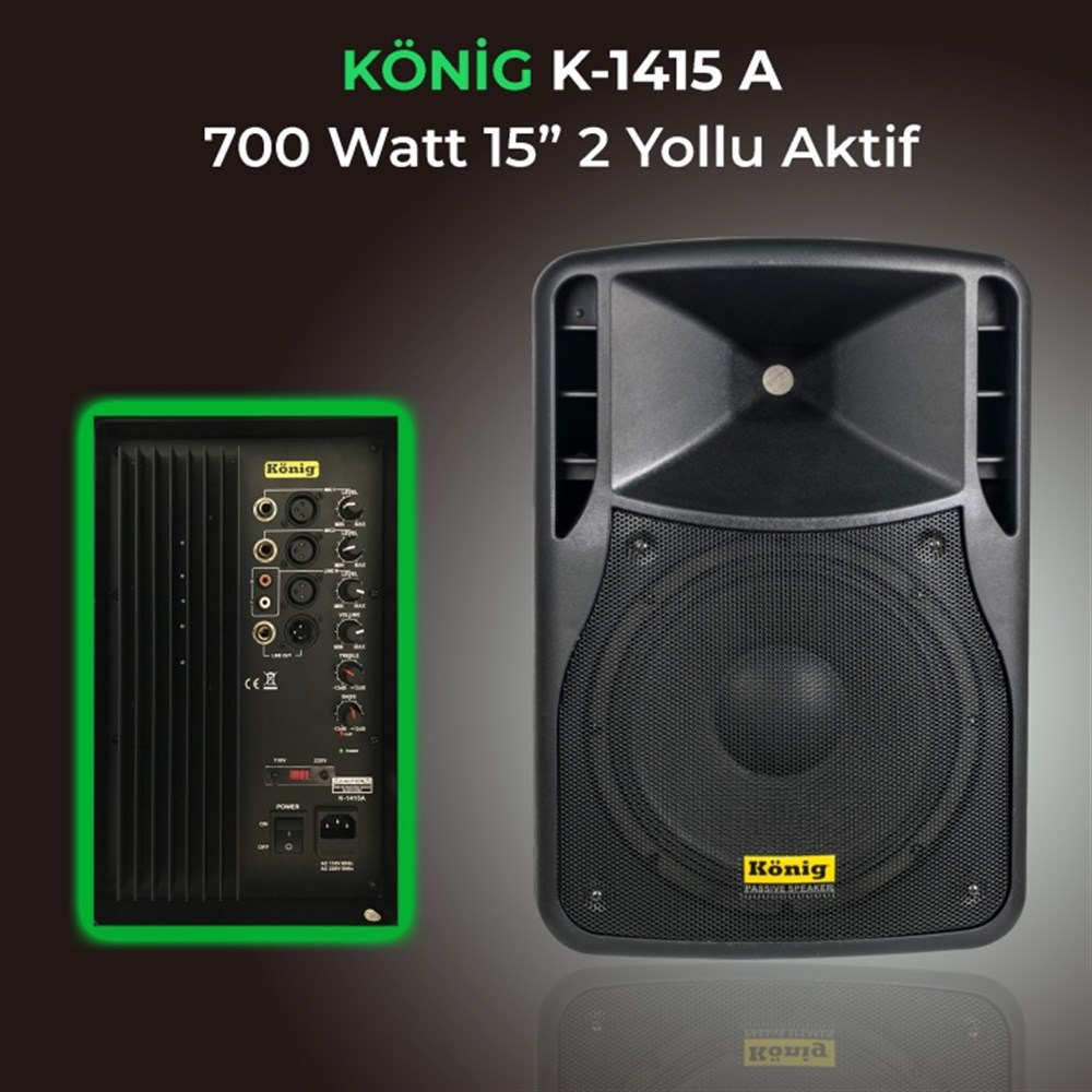 KÖNİG K-1415 A 700 WATT AKTİF HOPARLÖR