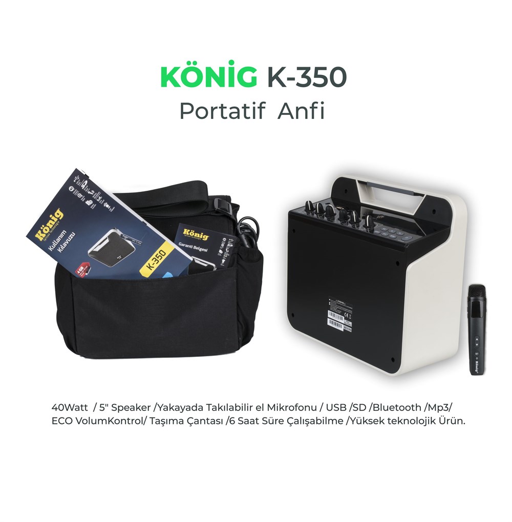 KONİG K350 PORTABLE ANFİ