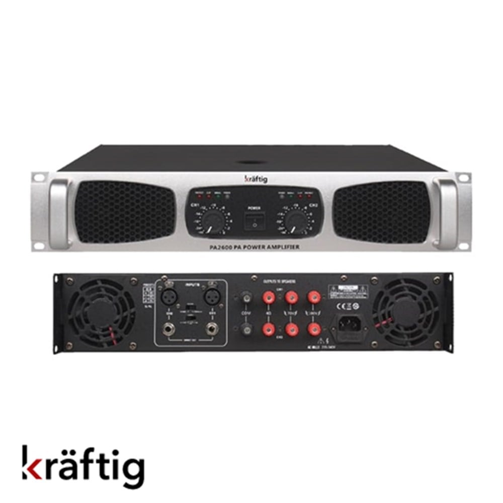 KRAFTIG PA2600 2x600W 100V POWER ANFI 