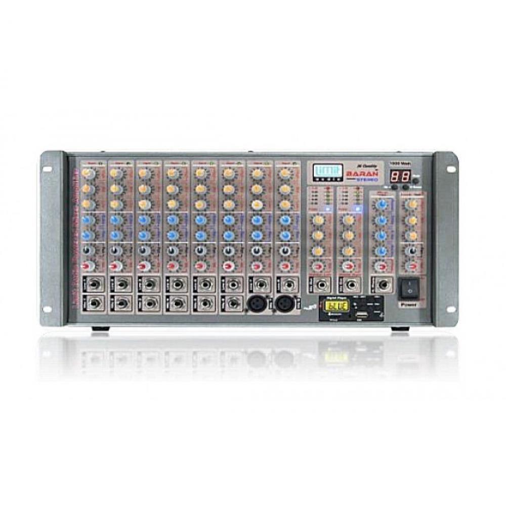LİMİT AUDİO BARAN M250 +150 6 GİRİŞLİ 100 DSP EFEKTLİ 2X250W +150W ANFİLİ MİKSER