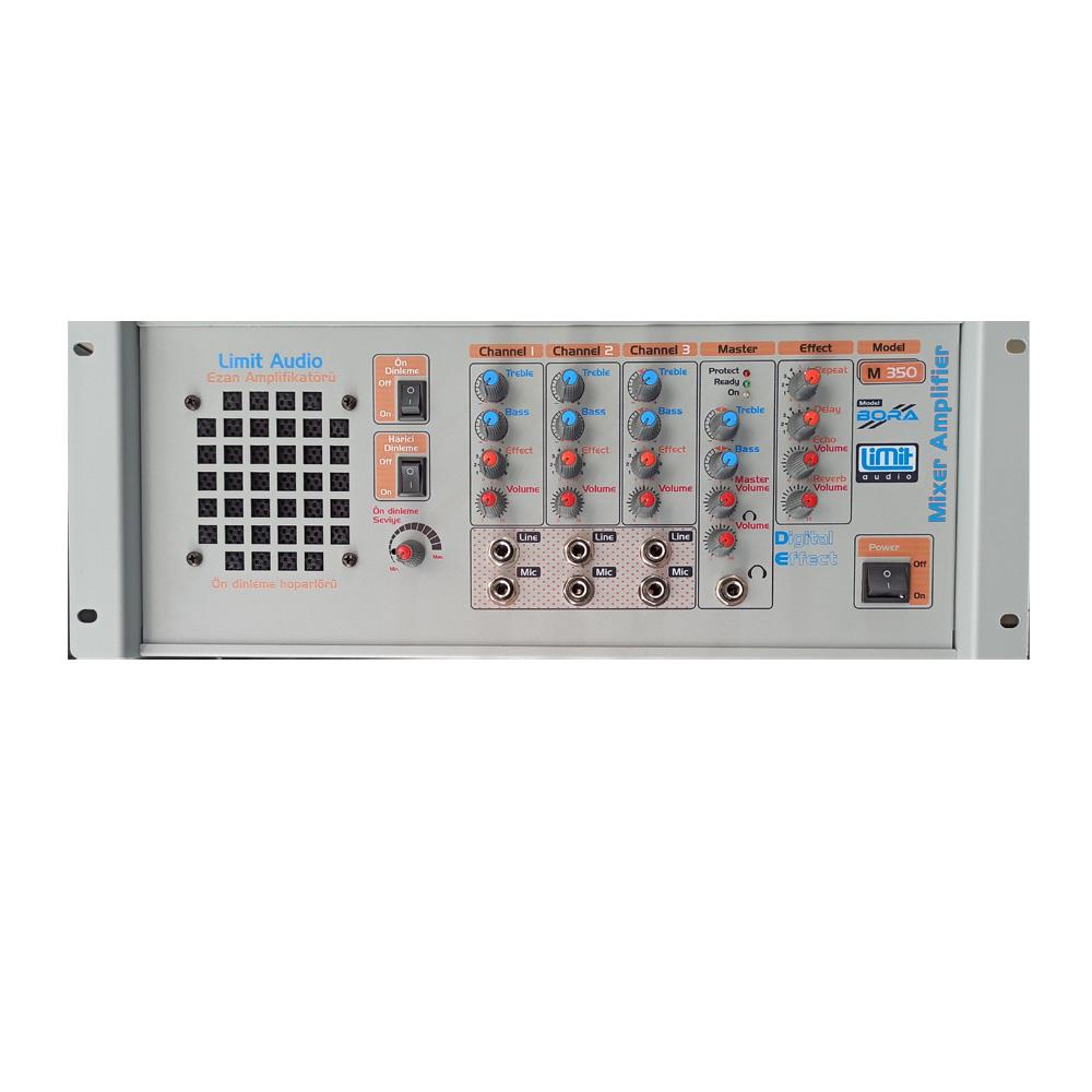 LİMİT AUDİO BORA M350 3 KANALLI 350W ÇİFT EFEKT MONİTÖRLÜ ANFİLİ MİKSER