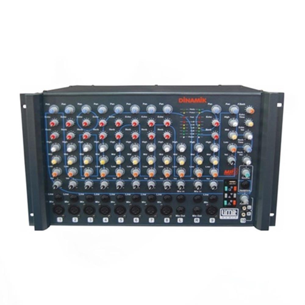 LİMİT AUDİO DİNAMİK S500 9 GİRİŞLİ ÇİFT 100 DSP EFEKTLİ 2X250W ANFİLİ MİKSER