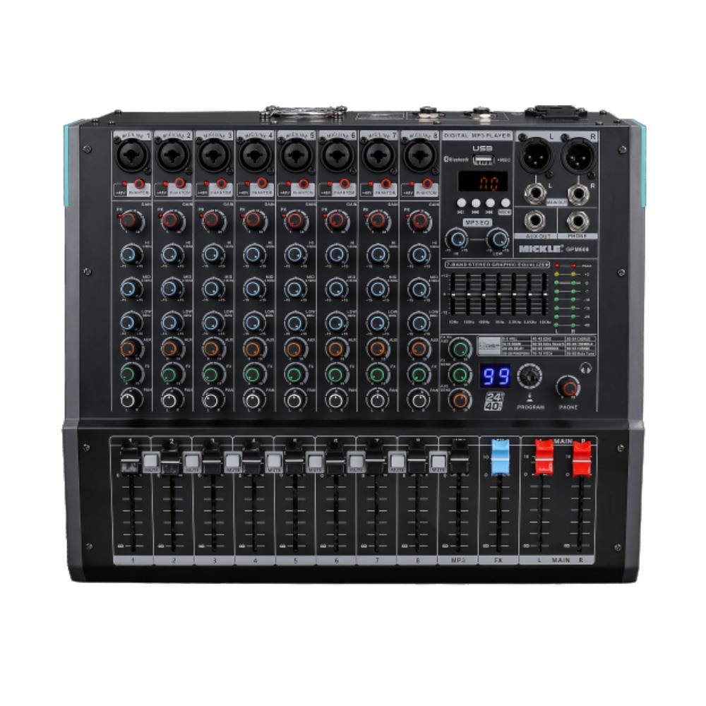 MÄCHTİG GPM1008 8 KANALLI 2X350W 99 DSP EFEKTLİ TEK AUXLU ANFİLİ MİKSER