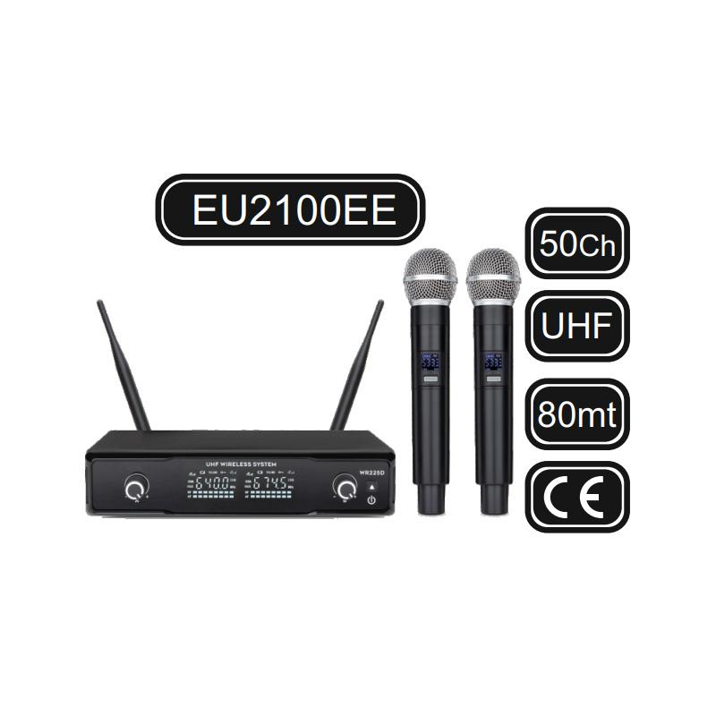 MACHTIG EU2100EE 50 KANAL ÇİFT EL UHF TELSİZ MİKROFON