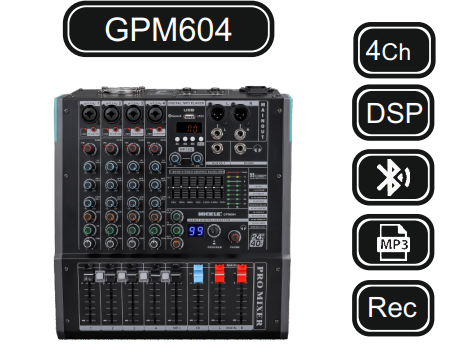 MACHTİG GPM604 POWER MİKSER 4 KANAL 2x250W-4Ω POWER MİKSER