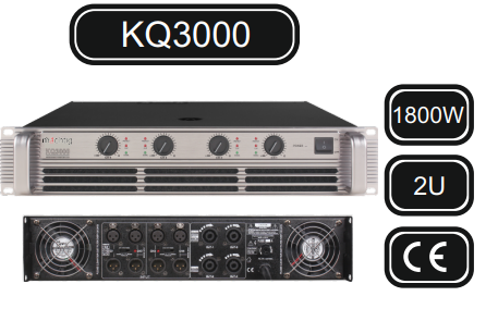 MACHTİG KQ3000 4x450W-2Ω/4x300W4Ω/4x200W-8Ω POWER AMPLİFİKATÖR