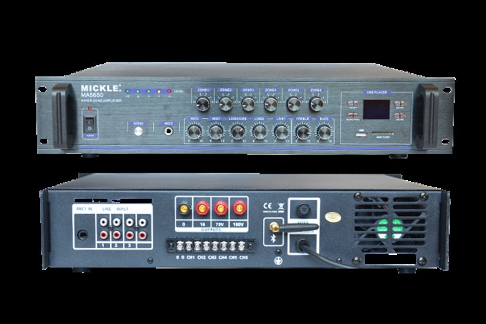 MİCKLE MA5500 BÖLGELİ ANFİ 500 WATT USB-MP3