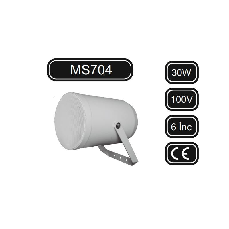 MİCKLE MS704 6 İNÇ 30W 100V PROJEKTÖR HOPARLÖR