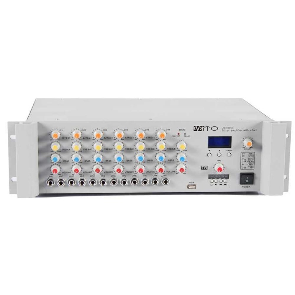 MİTO AC 500 USB TE ANFİ 500 WATT 100V / 8 OHM USB MP3