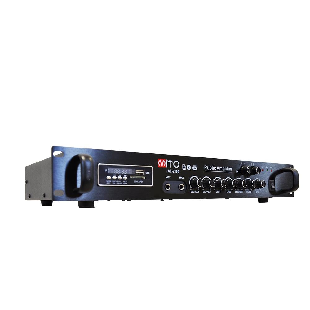 MİTO AZ-2100 2 BÖLGELİ 100WATT HAT TRAFOLU ANFİ MİKSER