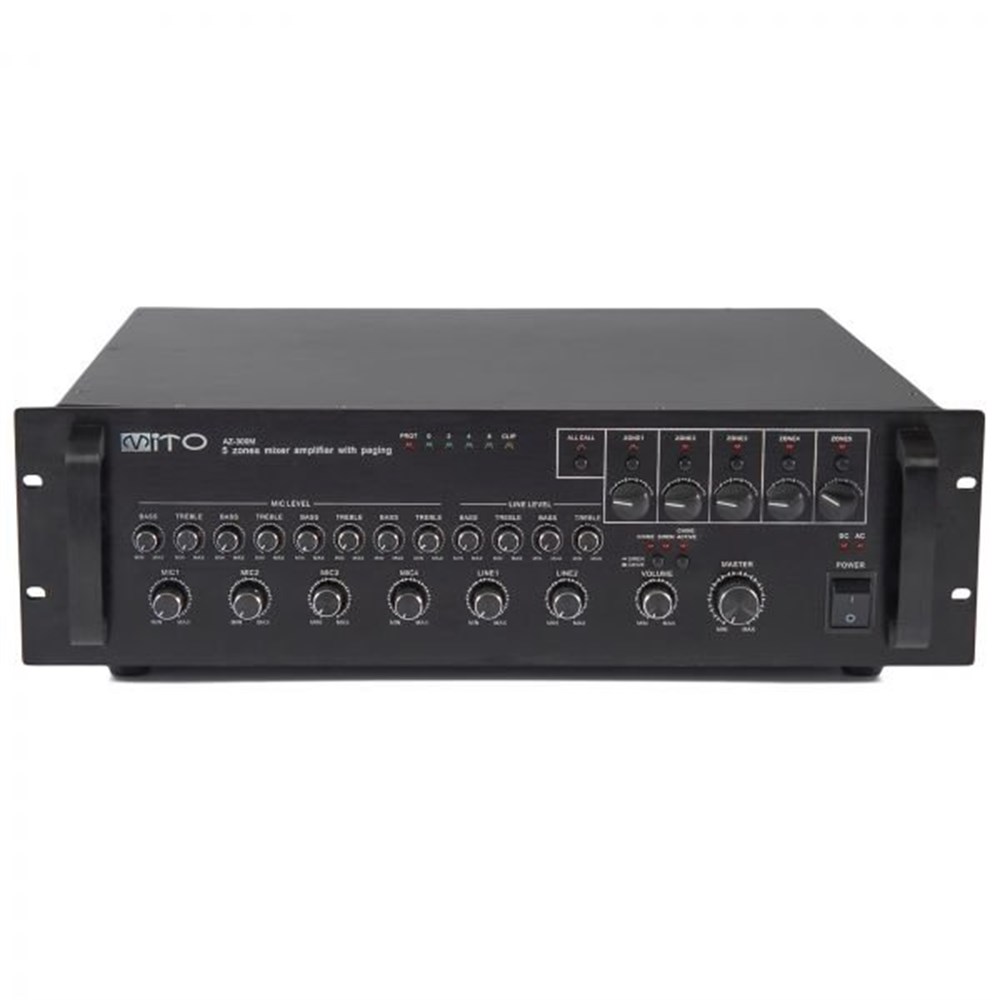 MİTO AZ-300M 5 ZONE / BÖLGE 300 WATT TRAFOLU MİKSER AMFİ