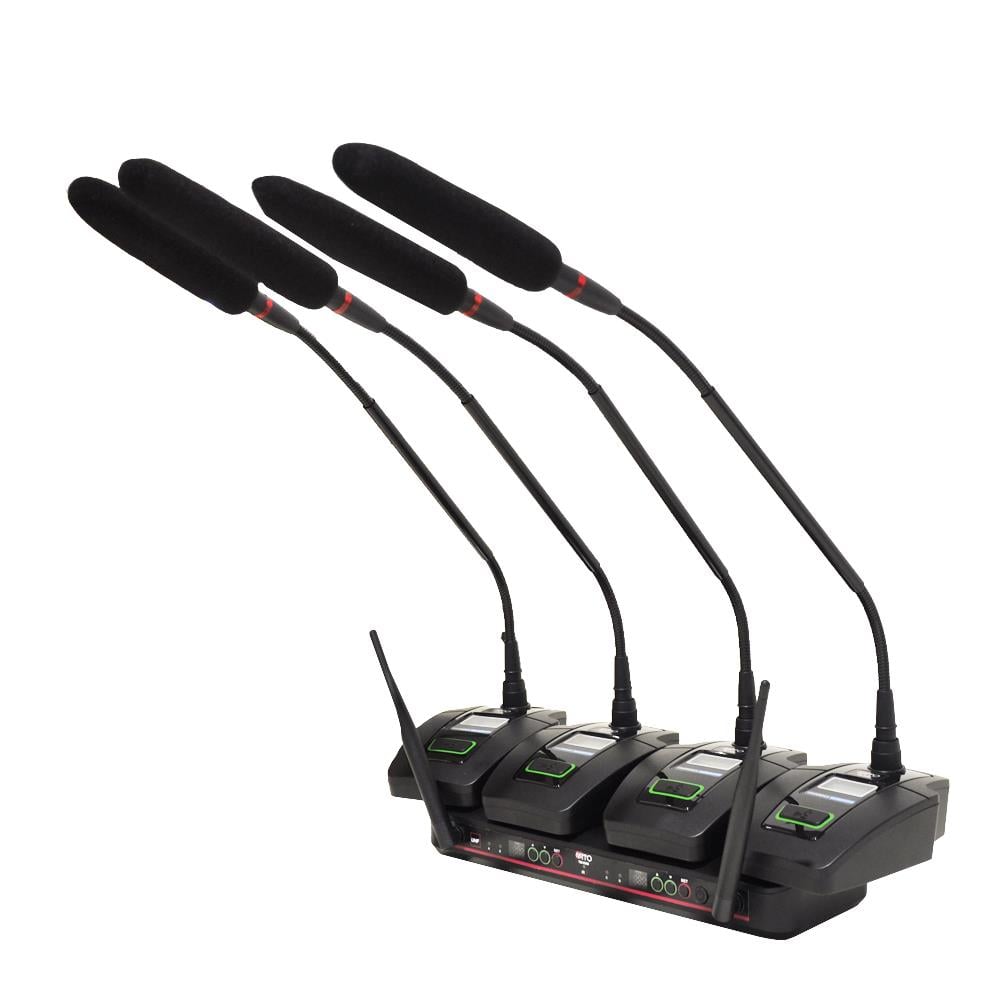 MİTO TM-04M 4LÜ KÜRSÜ 4X100 KANAL FULL DİGİTAL TELSİZ MİKROFON