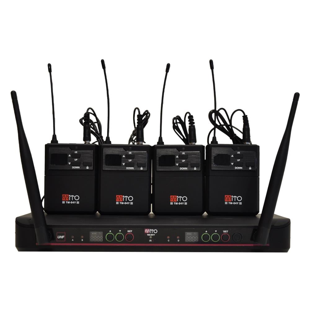 MİTO TM-04Y 4LÜ YAKA 4X100 KANAL FULL DİGİTAL TELSİZ MİKROFON