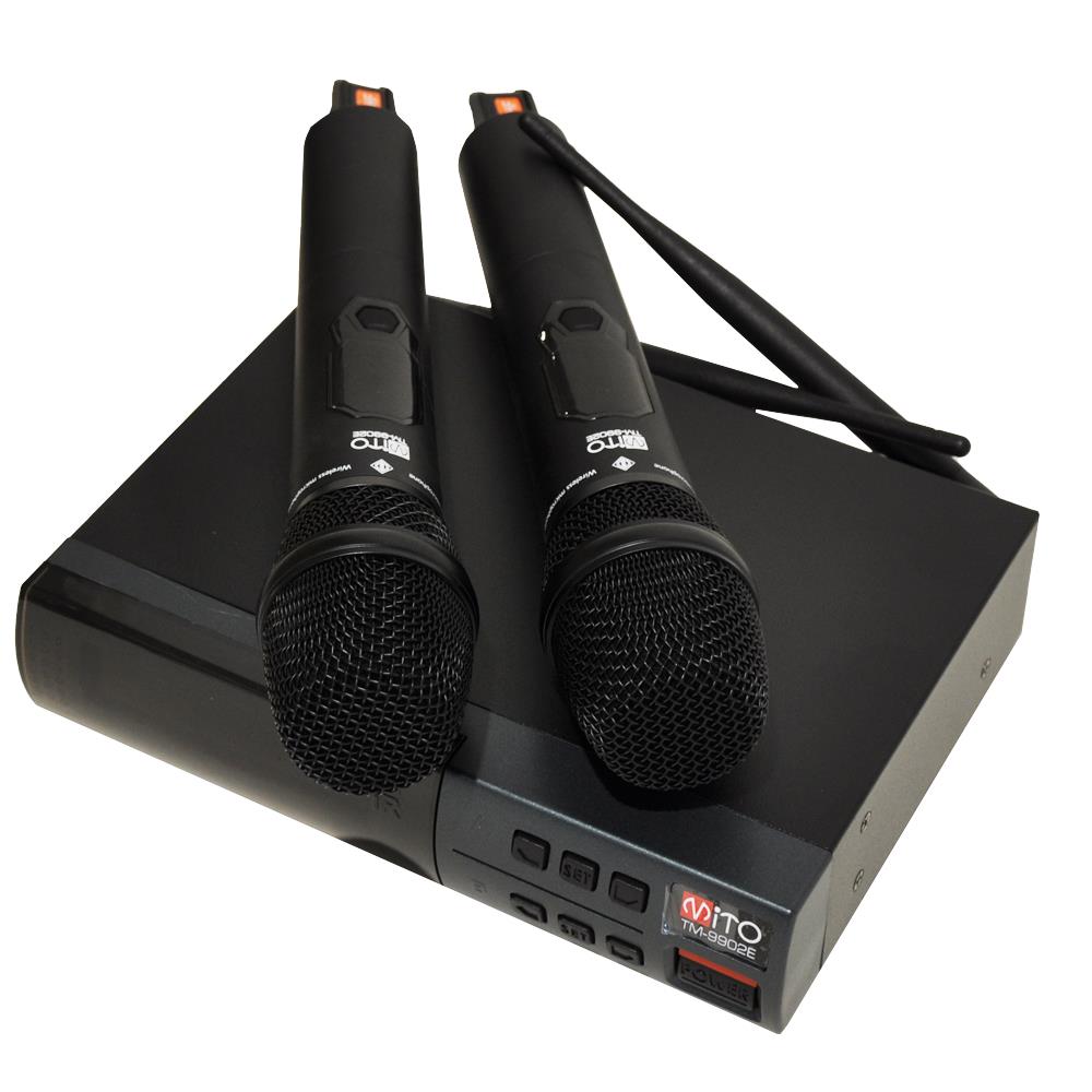 MİTO TM-9902EE ÇİFT EL UHF 2X100 FULL DİGİTAL TELSİZ MİKROFON