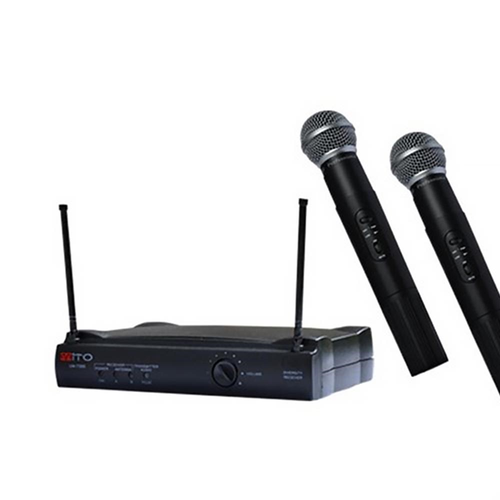 Mito UM-800EE 2 El Mikrofonlu UHF 80 Seçmeli Frekanslı 2 Kanal Dijital Alıcı