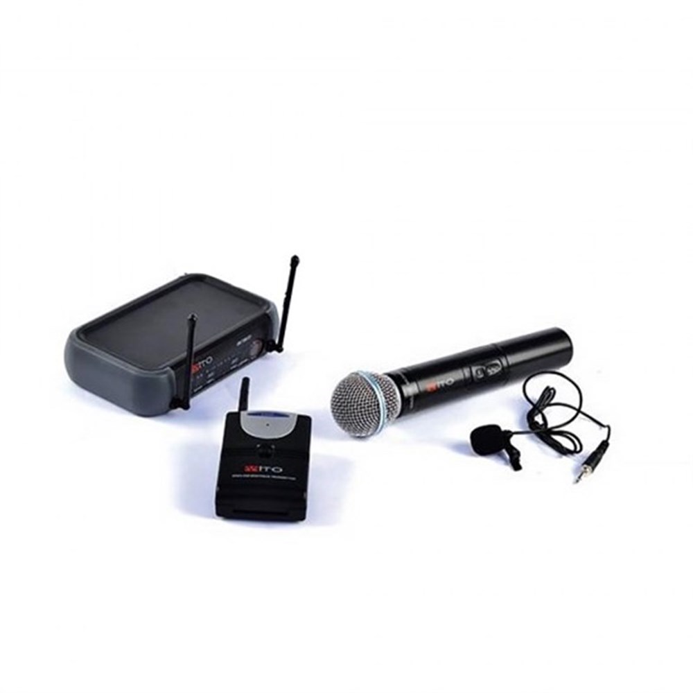 MİTO UM 800EY UHF BAND KABOSUZ ÇİFTLİ EL VE YAKA MİKROFONU