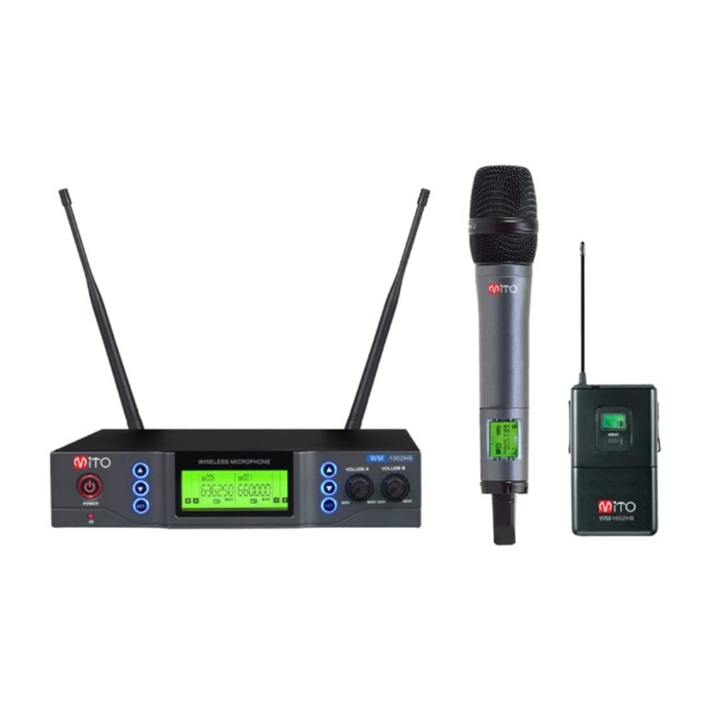 MİTO WM-1002 HB EL-YAKA UHF 100 SEÇİLEBİLİR FREAKANS TELSİZ MİKROFON
