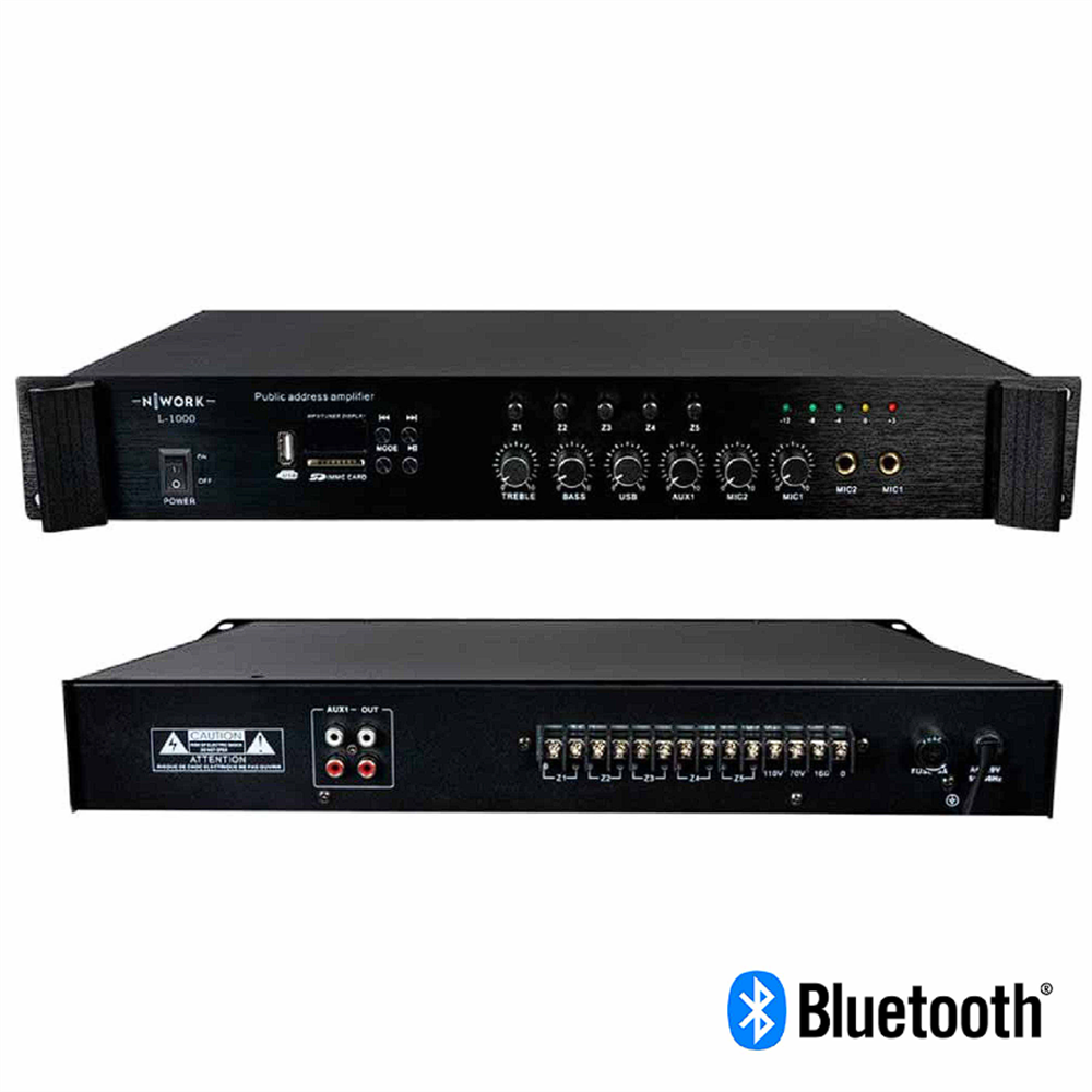 N WORK L-1000 5 BÖLGELİ 100 WATT TRAFOLU ANFİ MİKSER