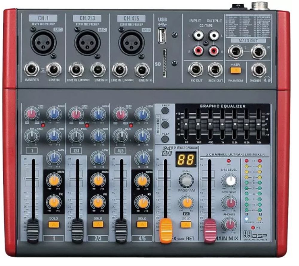 ODO MZ 502FX 3 KANALLI ANFİLİ POWER MİXER