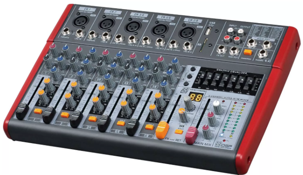 ODO MZ 802FX 5 KANALLI ANFİLİ POWER MİXER