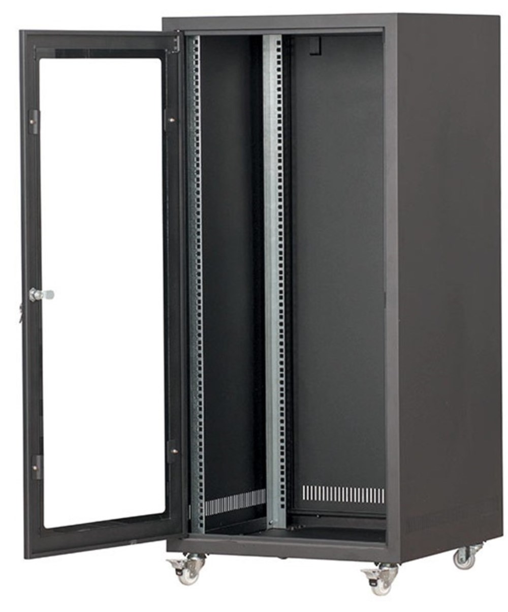 SETRACK 19'' 26U 600X600 4 KAPAK AÇILABİLİR CAMLI TEKERLEKLİ RACK KABİNET
