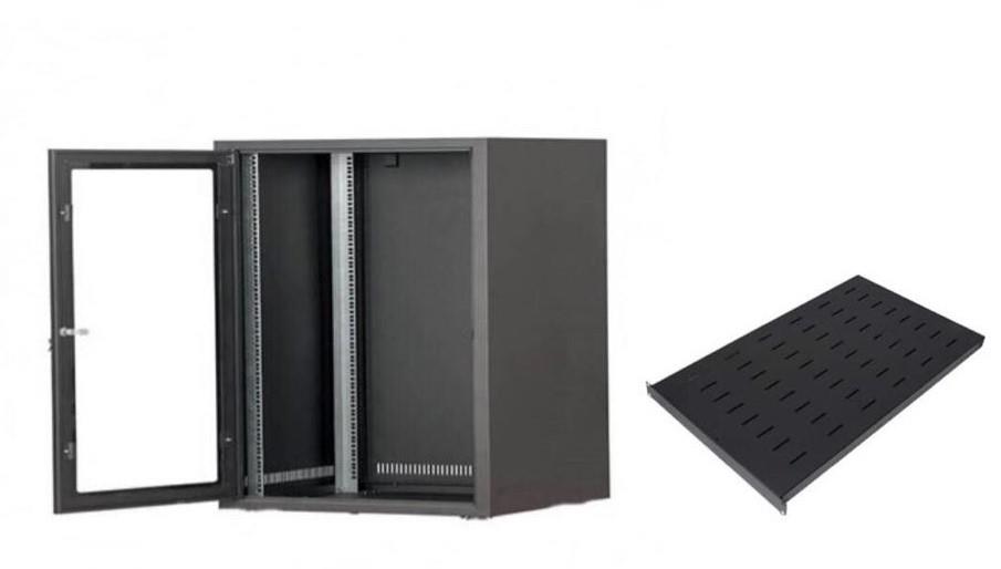 SETRACK 19'' 7U 600X600 DUVAR TİPİ RACK KABİNET+SABİT RAF