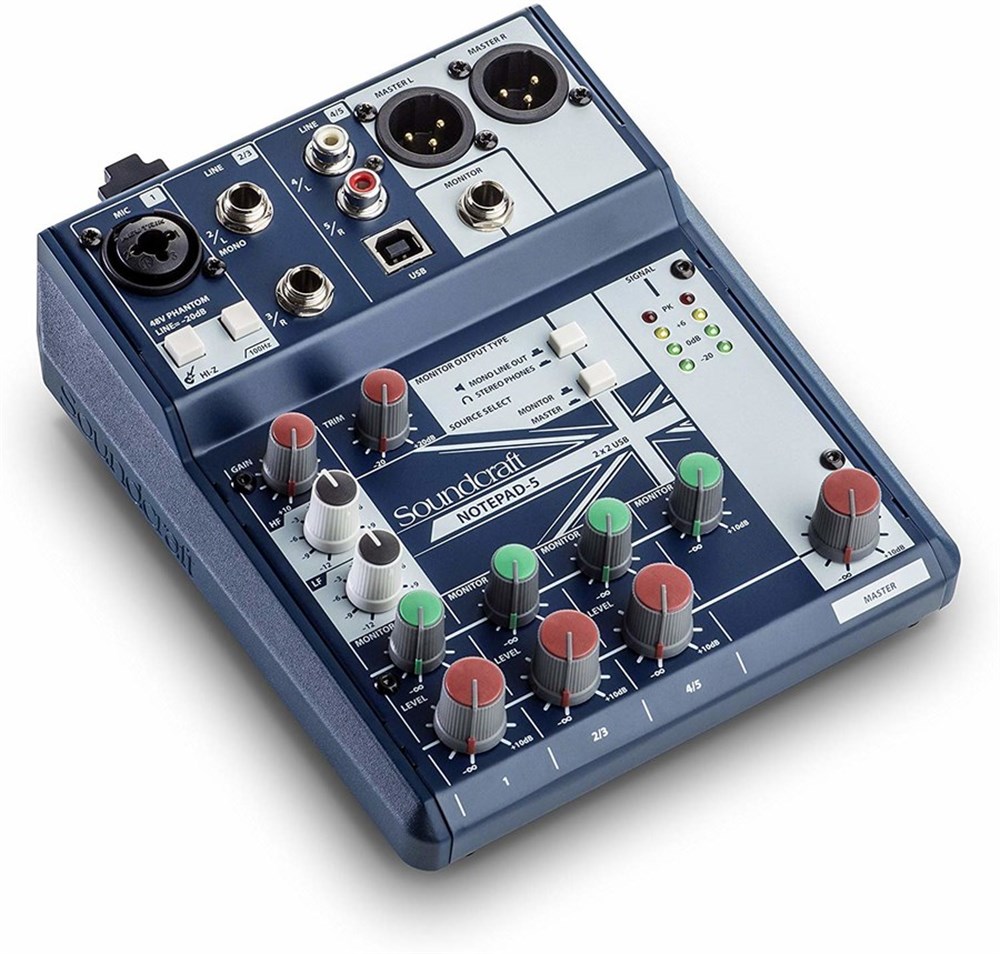 SOUNDCRAFT NOTEPAD-5 5 KANALLI EFEKTLİ DECK MİKSER
