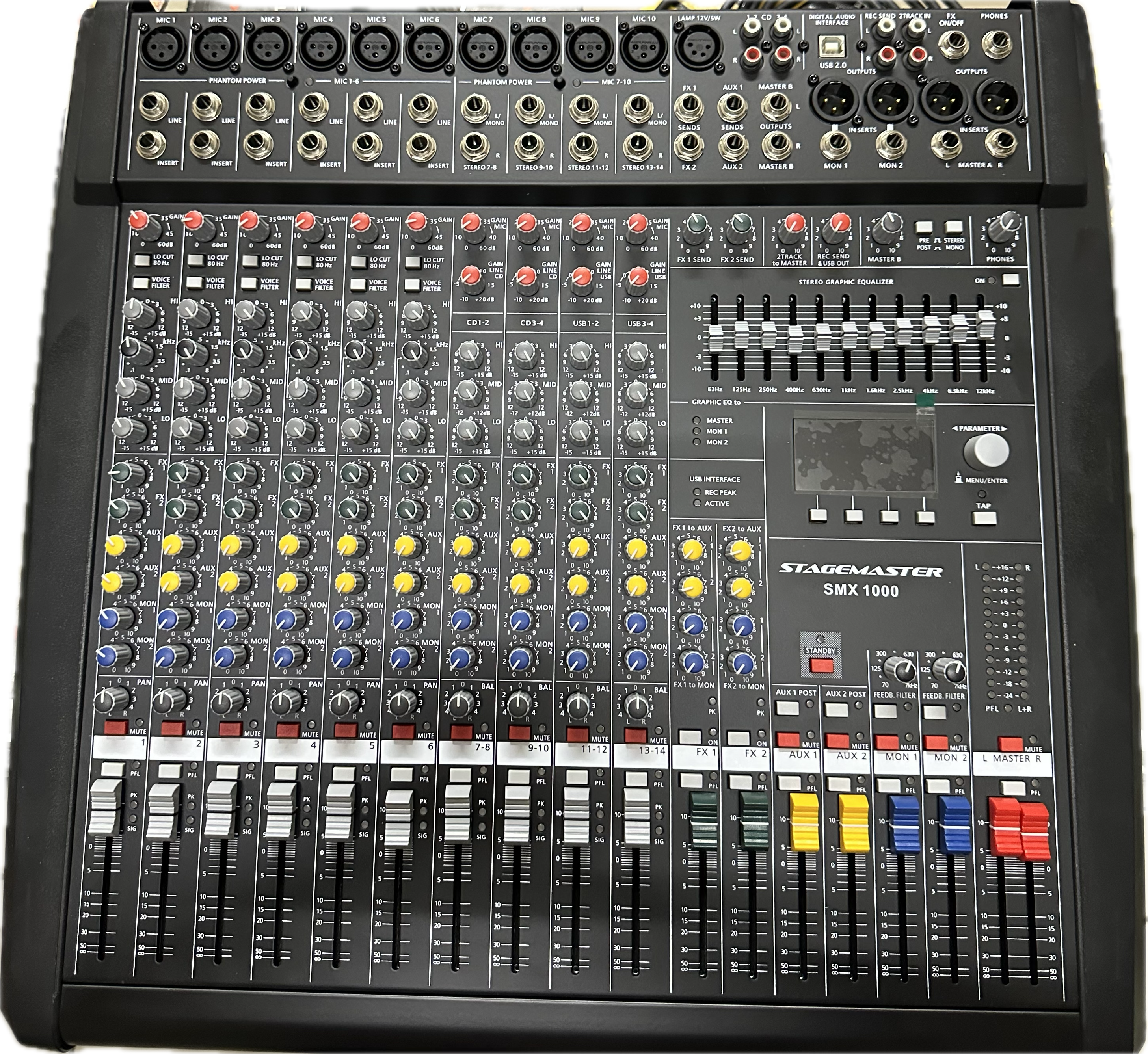 STAGEMASTER SMX-1000 10 KANALLI ÇİFT DİGİTAL EFEKTLİ DECK MİKSER