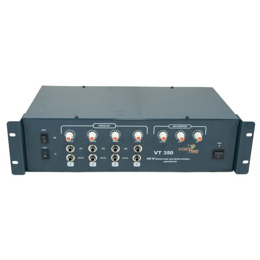 VOİCE TİME VT-350 350 WATT 4 KANALLI HAT TRAFOSUZ ANFİ MİKSER