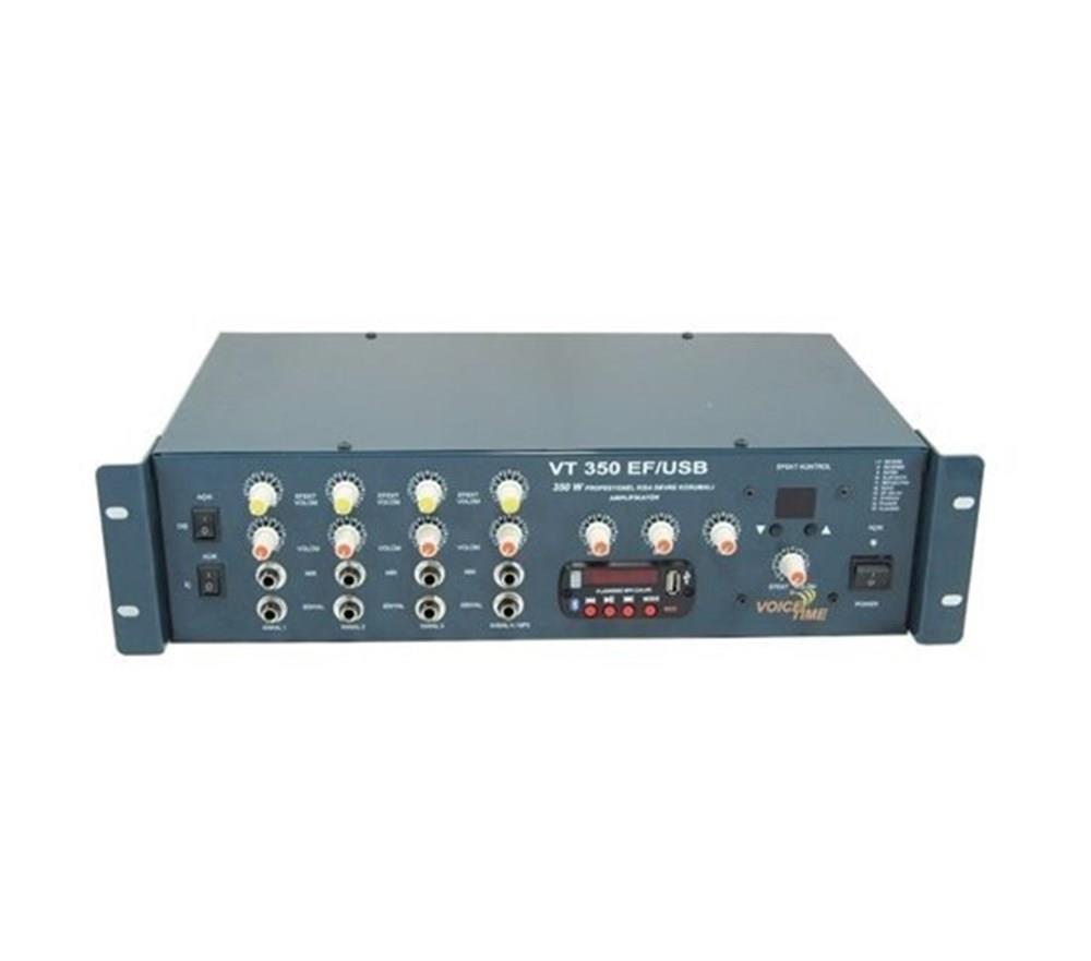 VOİCE TİME VT-350 EF 350 WATT 4 KANALLI HAT TRAFOSUZ ANFİ MİKSER