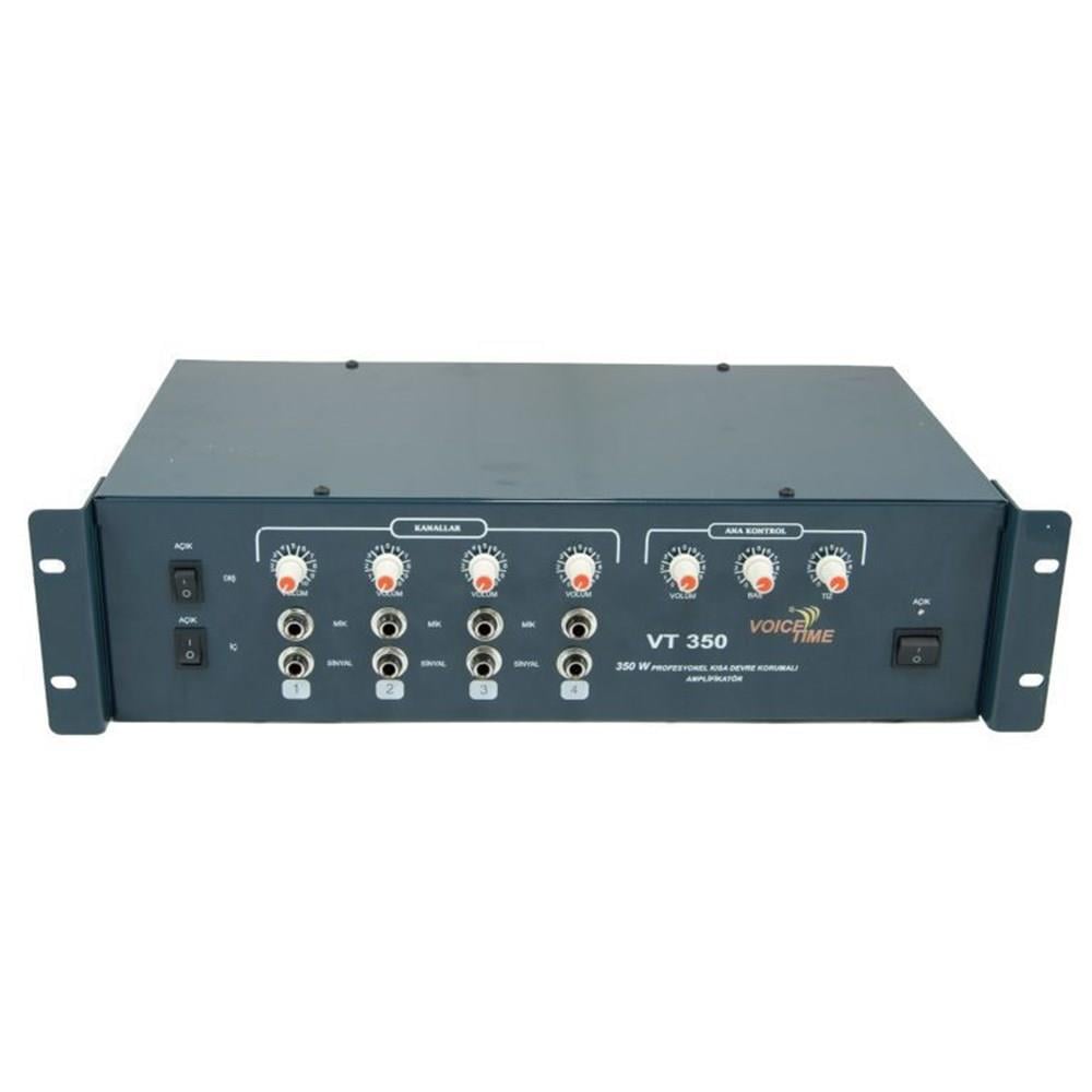 VOİCE TİME VT-350 TR 350 WATT 4 KANALLI HAT TRAFOLU ANFİ MİKSER