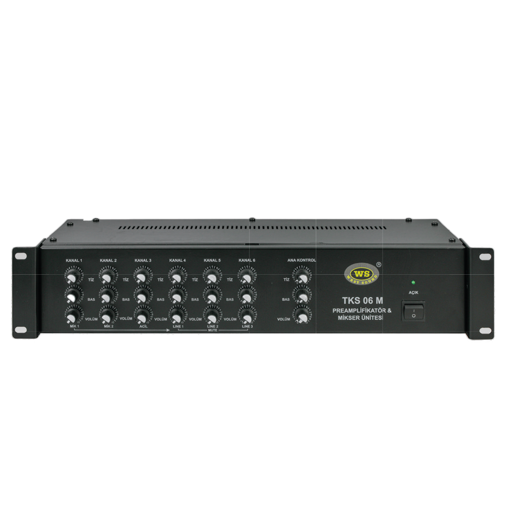 WEST SOUND TKS 06 M PREAMPLİFİKATÖR VE MİKSER ÜNİTESİ