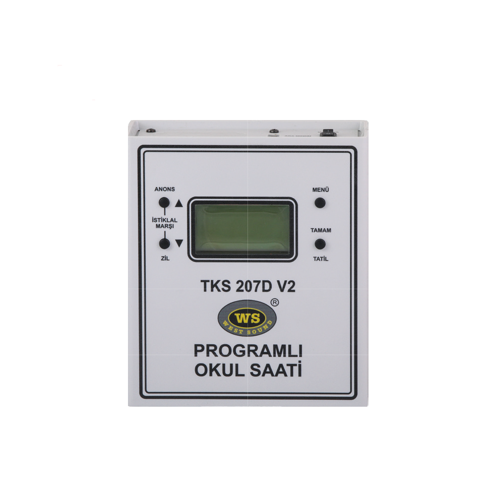 WEST SOUND TKS 207 D V2 AKILLI OKUL ZİL SAATİ(DUVAR TİPİ)