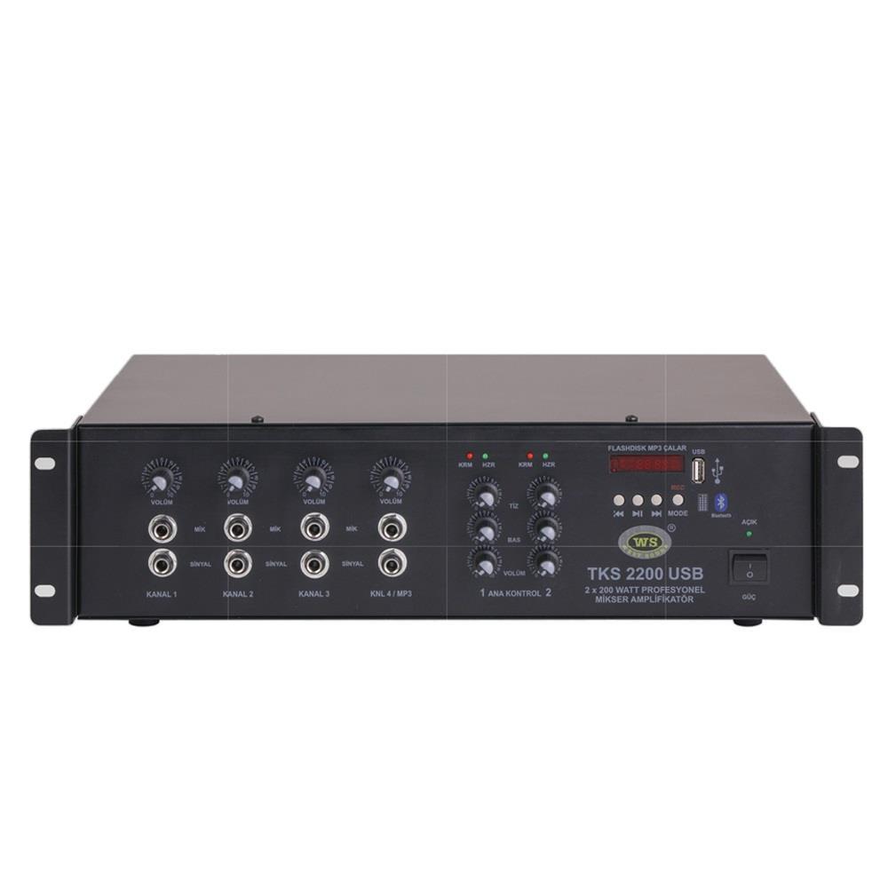WEST SOUND TKS 2200 USB TR MİKSERLİ AMFİ