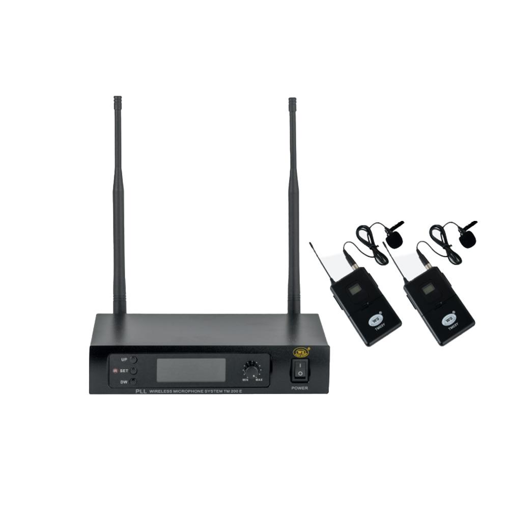 WEST SOUND TM 200 YY ÇİFT YAKA UHF 100 KANAL ÇİFT ANTEN TELSİZ MİKROFON