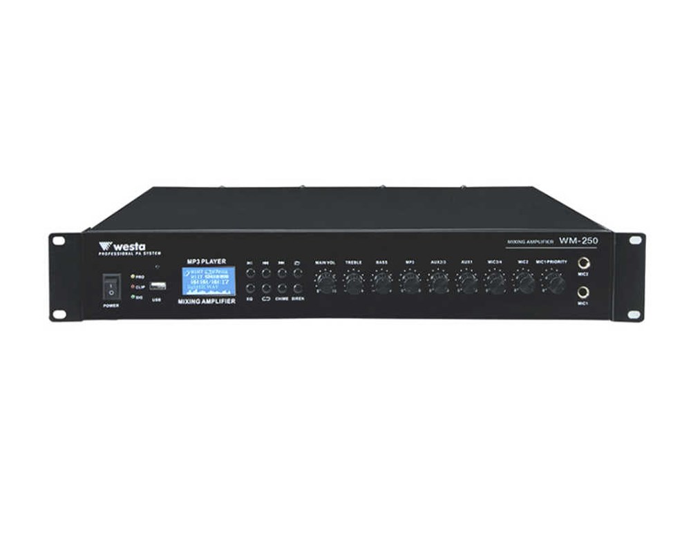 WESTA WM-250 UT AMFİ 250 WATT USB /MP3 5 BÖLGE