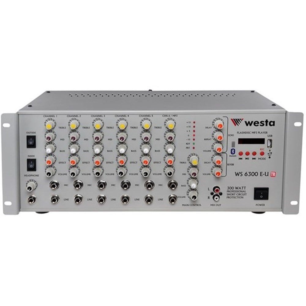 WESTA WS-6300-E-TR 300W MİKSER AMFİ (CAMİ İÇERİSİNE ÖZEL)