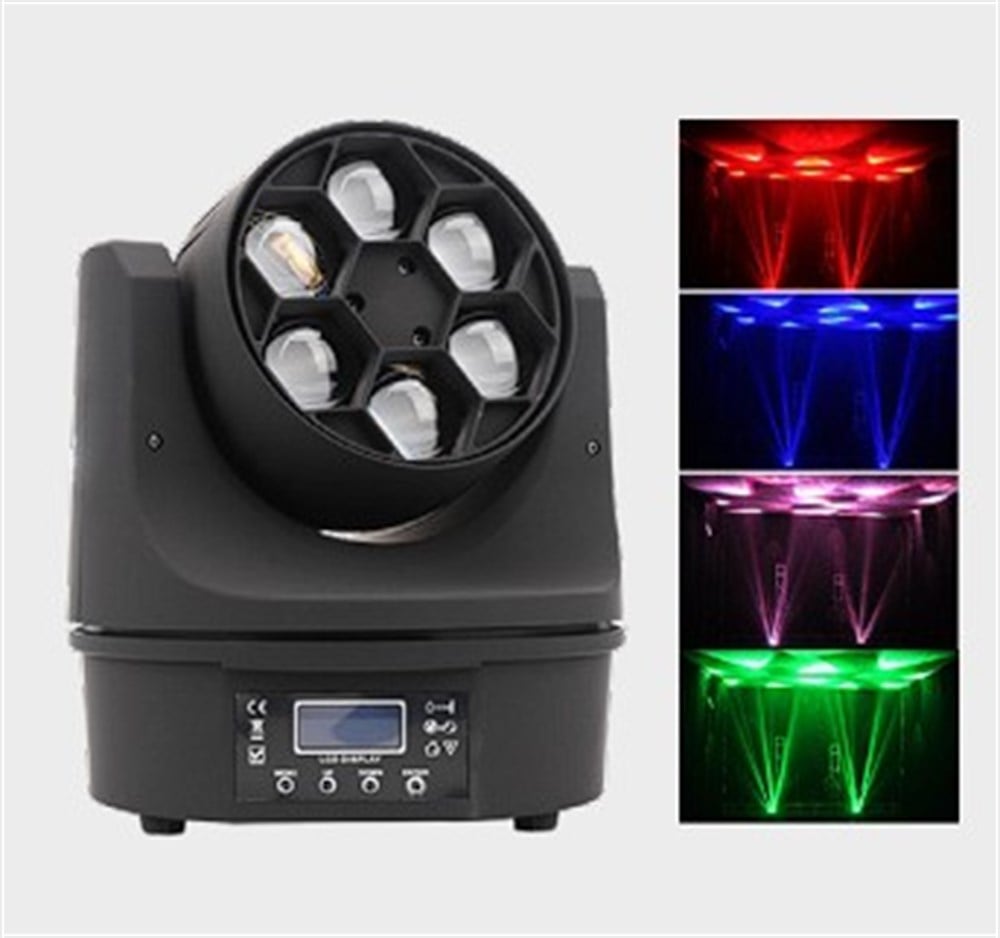 WIEDER WR-213BEE MINI 6x10W PETEK DESEN HAREKETLİ BAŞLIKLI SPOT IŞIK