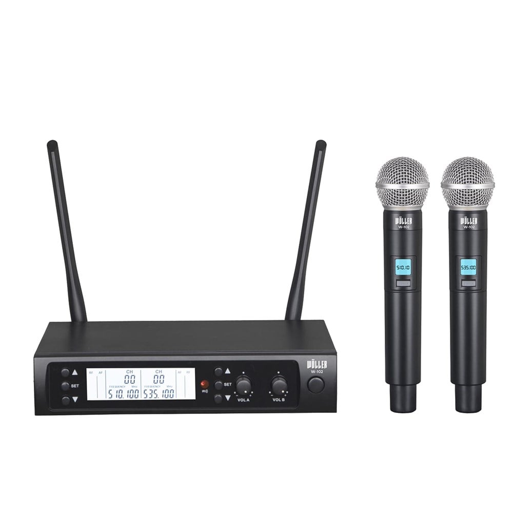 WÖLLER W-102EE UHF ÇİFT KANAL KABLOSUZ MİKROFON