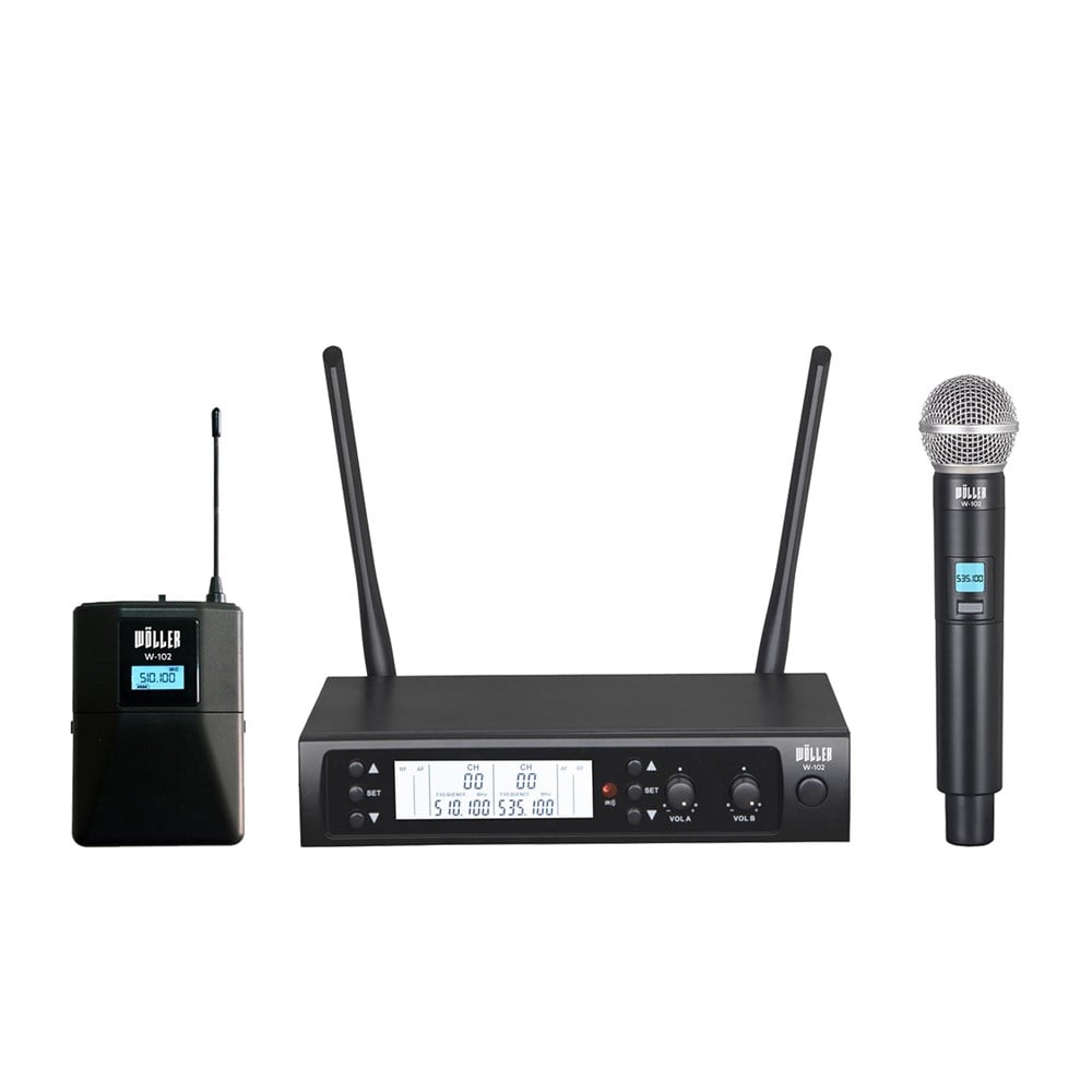 WÖLLER W-102EY UHF ÇİFT KANAL KABLOSUZ MİKROFON