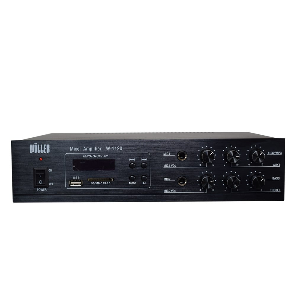 WÖLLER W-1120 100 V HAT TRAFOLU MİKSER AMPLİFİKATÖRLER