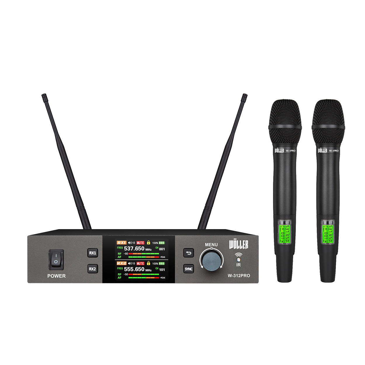 WÖLLER W-312PRO-EE ÇİFT EL 99 FULL DİGİTAL KANALLI TELSİZ MİKROFON