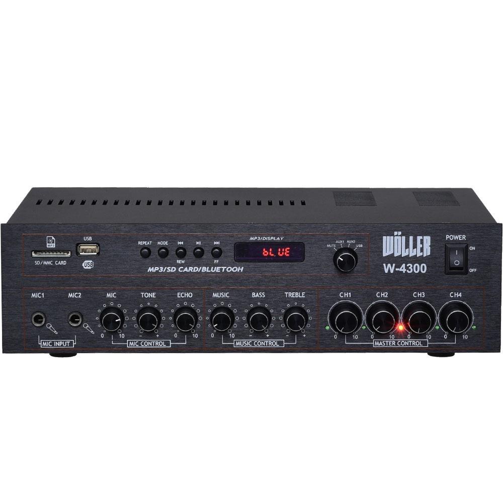 WÖLLER W-4300 4 BÖLGELİ 300 WATT HAT TRAFOLU ANFİ MİKSER