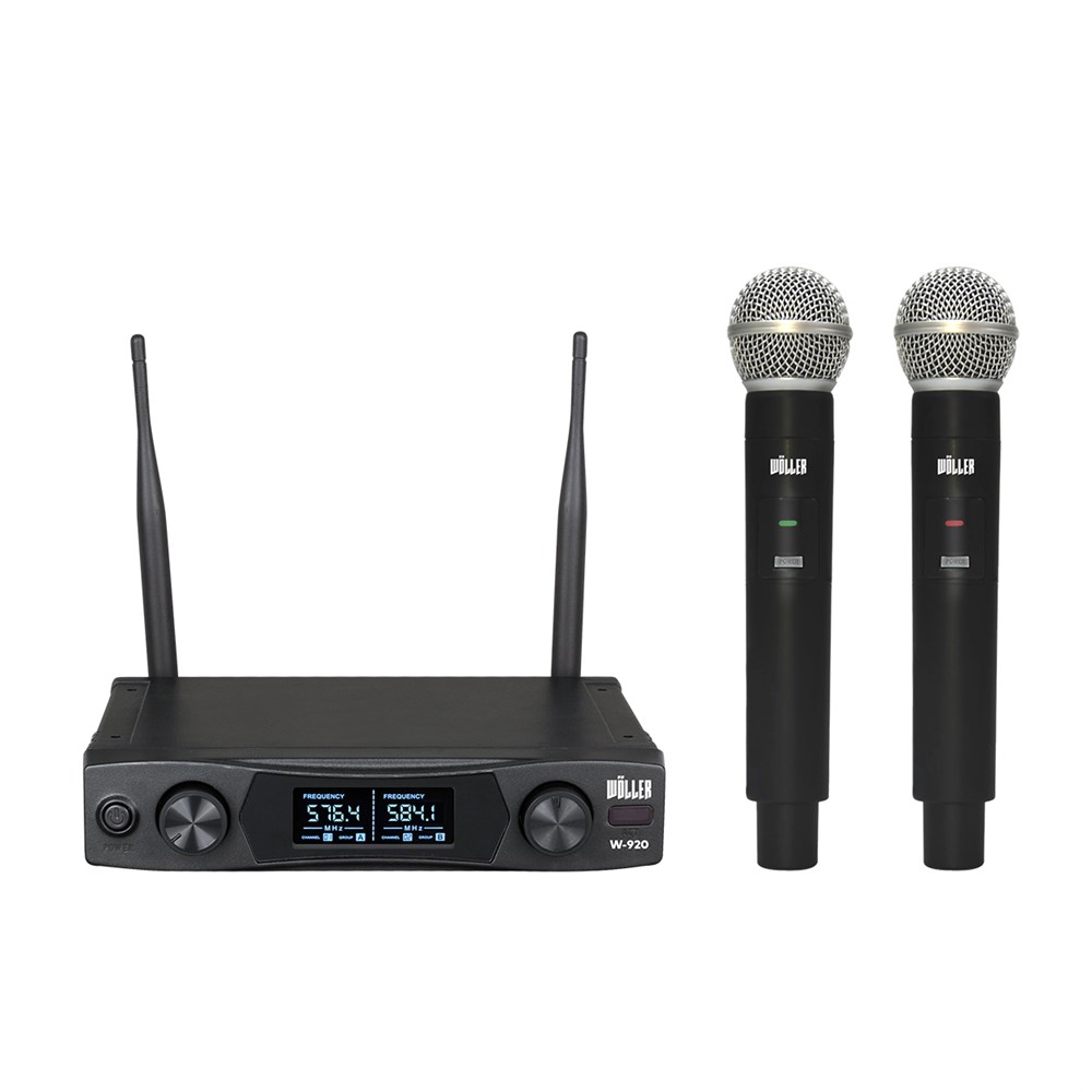 WÖLLER W-920EE UHF ÇİFT KANAL LED EKRAN KABLOSUZ MİKROFON