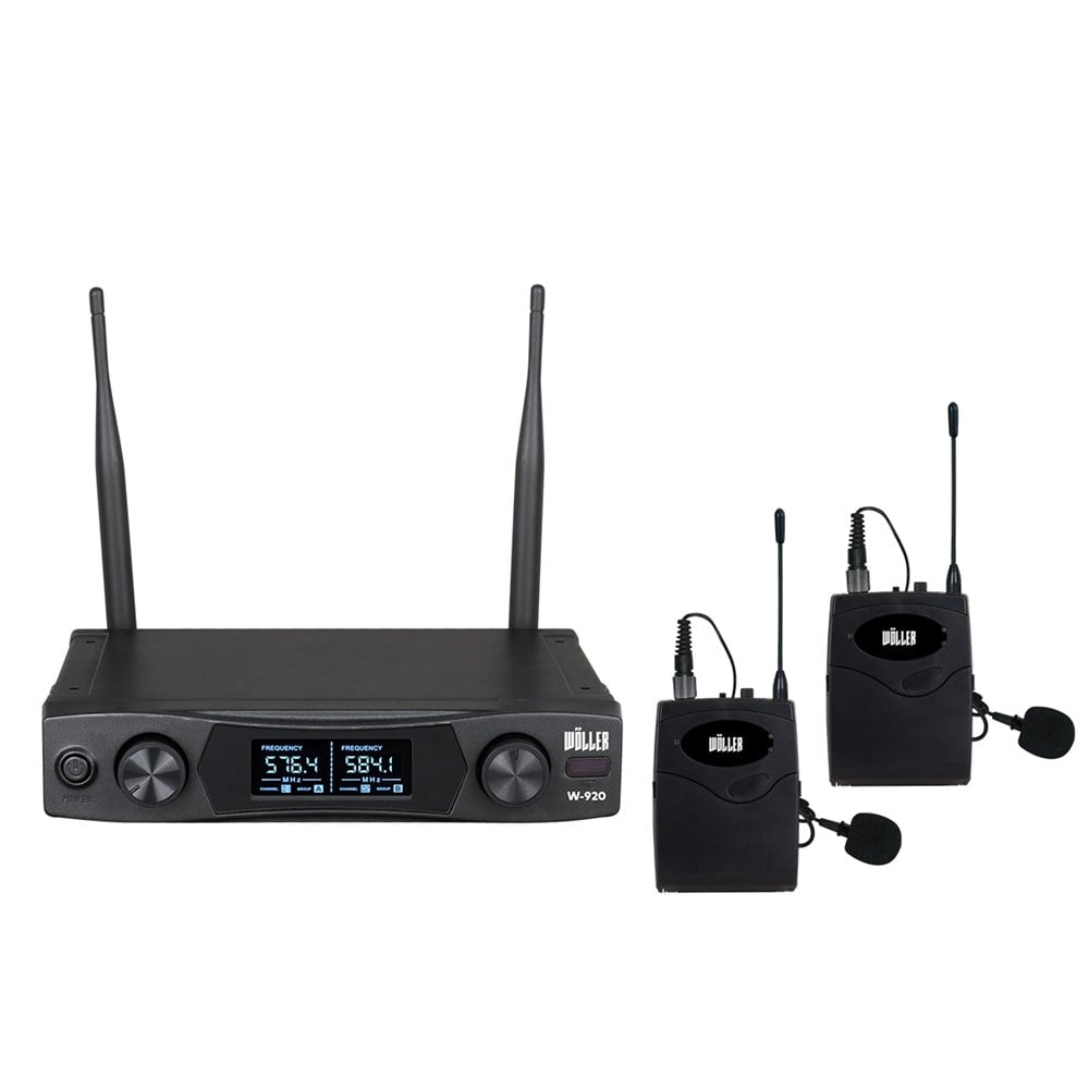 WÖLLER W-920YY UHF ÇİFT KANAL LED EKRAN KABLOSUZ MİKROFON